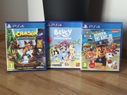 Zestaw gier dla dzieci na PS4 PS5 Psi Patrol Crash Bandicoot Bluey