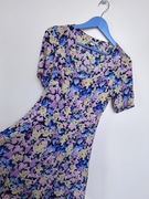 Zwiewna sukienka midi w kwiaty MONKI boho xxs lato wakacje | boho 