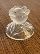 Śliczny szklany świecznik Róża 