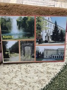 Pocztówka Kielce park miejski 