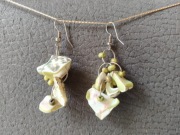 Kolczyki wiszące hindi etno muszelki 