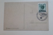 20.04.1938r-Urodziny Hitlera-pieczątka- swastyką na kartce pocztowej.