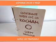 Zeszyt notatnik notes A5 drewniany na zamówienie SZEPT