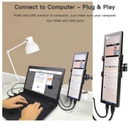 12,3-calowy monitor dotykowy z HDMI i Type C, wyświetlacz IPS 1920x720,