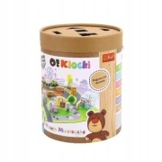 Drewniane klocki wesołe miasteczko zestaw Trefl 50 klocków