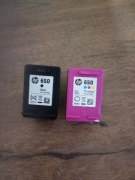 HP650 czarny, HP650 kolor - oryginał, puste pojemniki na tusz