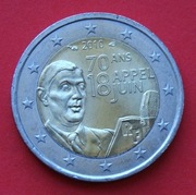 2  Euro  2010 r  -  Francja    Przemowa de Gaull'a      stan !!!