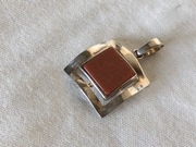 Stara srebrna zawieszka - Piasek pustyni art.jewellery