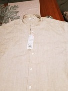 Koszula meska nowa z metka bezowa M Len