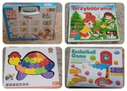 Zestaw gier - Grzybobranie, CREATIVE, Puzzle 3d, koszykówka