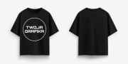 Koszulka Oversize M Czarna | Własny wzór grafika ze zdjęciem napisem logo