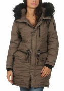 KHUJO ANASTINA KURTKA DAMSKA MARKOWA PARKA BRĄZOWA 889 ZŁ!! KAPTUR ZIMOWA S