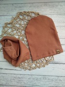 Komplet wiosenny czapka i komin 