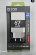 Ładowarka sieciowa uniwersalna SBS GaN PD 67W 2x USB-C Extra Slim