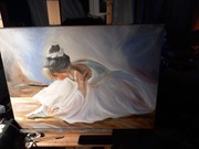 Obraz olejny kopia portret baletnicy