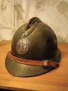 Hełm francuski Adrian Mle.26 polski orzeł 1940 militaria antyk WW2 