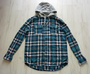 Piękna męska ciepła koszula flanelowa QUIKSILVER rozmiar L kaptur USA!