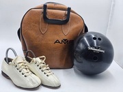 Zestaw do gry w kręgle bowling kula Windsor + buty r. 36