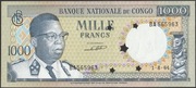 Kongo Congo 1000 franków 1964 - stan bankowy UNC