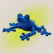 Figurka ruchoma Flexi Żaba- Niebieska