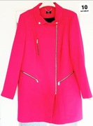 Płaszcz damski kolor fuksja długość 3/4 rozm 48 UK 20 