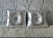 Poduszka srebrna.Komplet 2 sztuki 40x40 glamour 