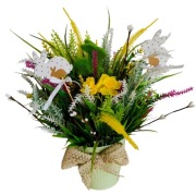 Stroik świąteczny wielkanocny na stół  grób dekoracja kompozycja kwiatowa 