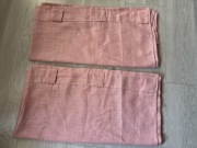 Zasłony Półprzezroczyste 30% lnu komplet 2 sztuki 140x145cm