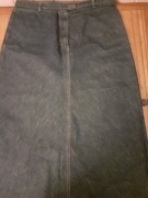 Niebieska,  spódnica jeansowa za kolano. dł 81. pas 42