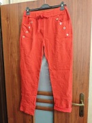 Spodnie gnieciuchy czerwone 73% viscoza roz L-3xl 