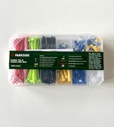 NOWY Zestaw do zarządzania kablami 308 elementów