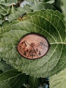 Drewniany magnes ręcznie wypalany ozdoba rękodzieło 