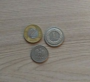 Moneta  2 zł 1 zł  50 gr 1995 rok 