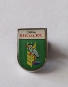 Herb gmina Siedlec przypinka pin odznaka wpinka