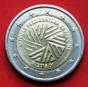 2  Euro  2015 r  -   Łotwa      Prezydencja w Unii    stan !!!