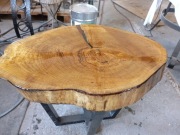 Unikalny stolik z litego dębu i jesionu ręcznie robiony, naturalne drewno 