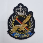Naszywka FLYEAGLE haftowana vintage orzeł korona 8,5 cm