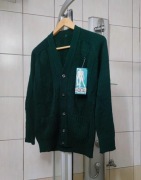 sweter sweterek M Chantal wełniany bawełniany wool baumwole zielony ciemny 