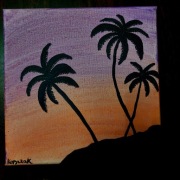 Obraz na płótnie ręczenie malowany 20x20cm