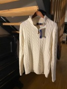 Nowy biały sweter Polo Ralph Lauren XL