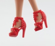 Buty dla lalki Barbie Standard i Curvy czerwone