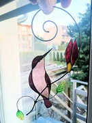 Łapacz światła witraż rękodzieło prezent hadmade Koliber 