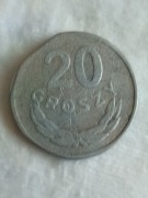 Sprzedam monetę 20 groszy 1967 rok odkrój blachy skrętka