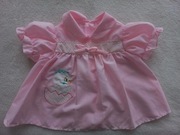 Różowa sukieneczka z kczusia. Vintage.