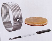 Przyrząd do cięcia spodów + nóż Ernesto stal szlachetna 