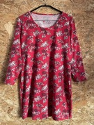 Bonprix Sukienka, tunika czerwona w kwiaty L/XL