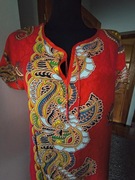 Czerwona sukienka wzory rozmiar tunika