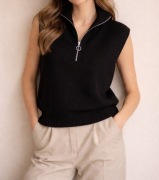 Part Two świetna kultowa kamizelka bezrękawnik sweterkowy S oversize