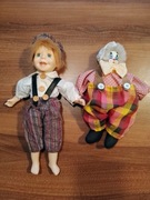 Stare lalki, wys. 32 cm i 24 cm