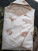 BABYMAM KOCYK MINKY DO FOTELIKA NOSIDEŁKA OTULACZ CIEPŁY Z KAPTURKIEM